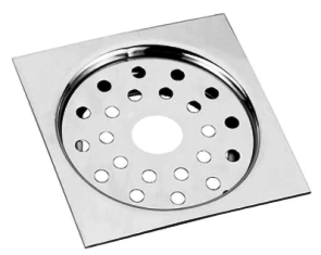 square SHOWER DRAIN with pipe hole